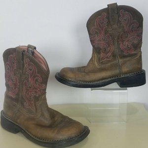 Ariat Fatbaby II Western Leather Ankle Boots